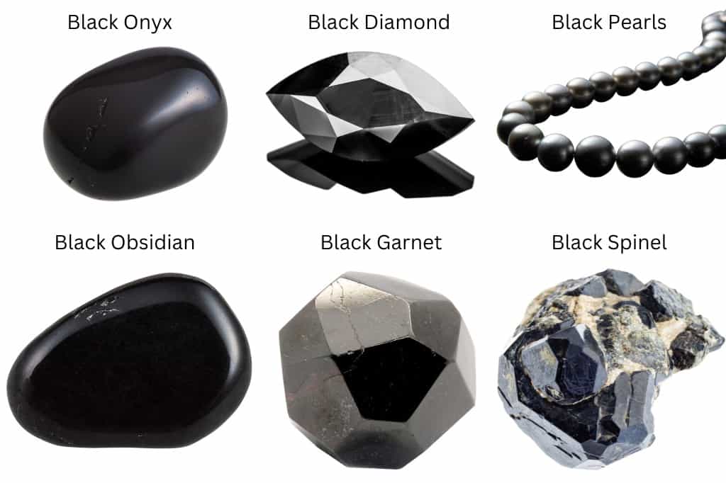 Black gemstones