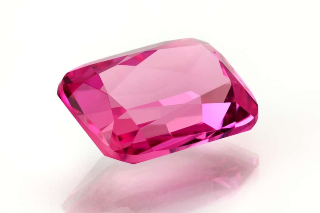 Pink spinel crystal