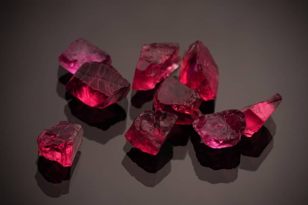 Rhodolite Garnet crystals