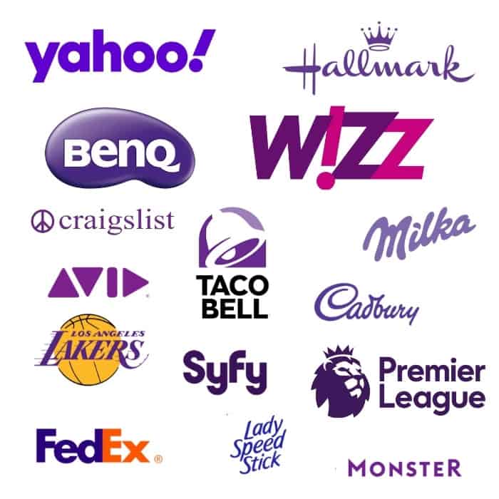 purple logos