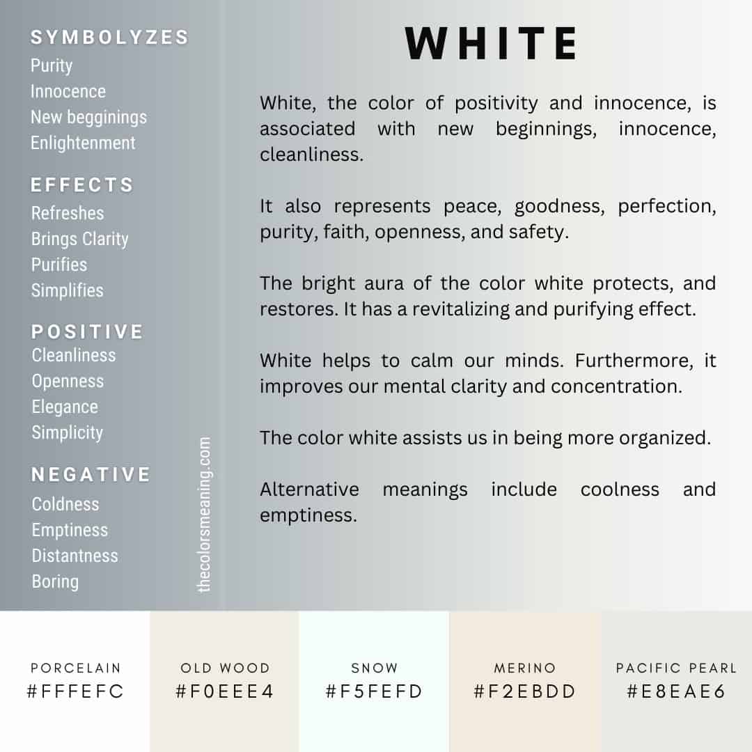 Meaning of the Color White Symbolism, Uses, & More