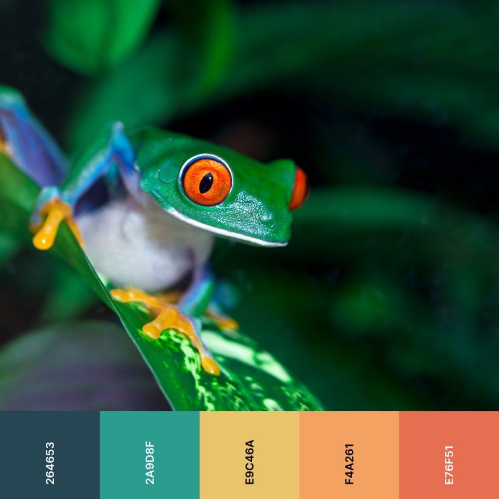 color palette of green