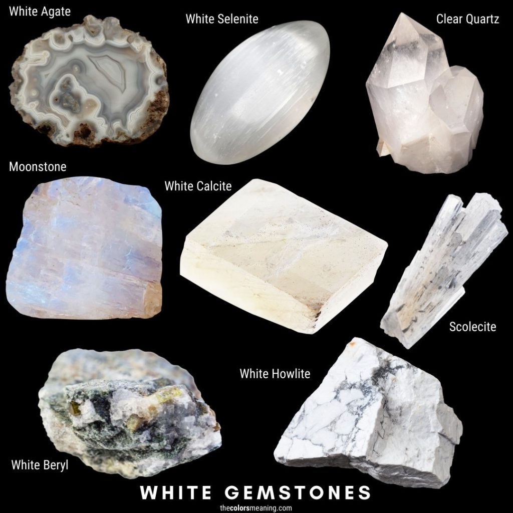 white gemstones