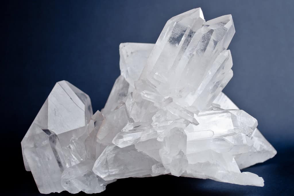 White quartz crystals