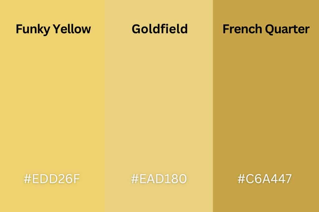 Yellow paint shades