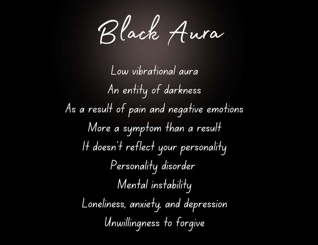 Black aura meaning