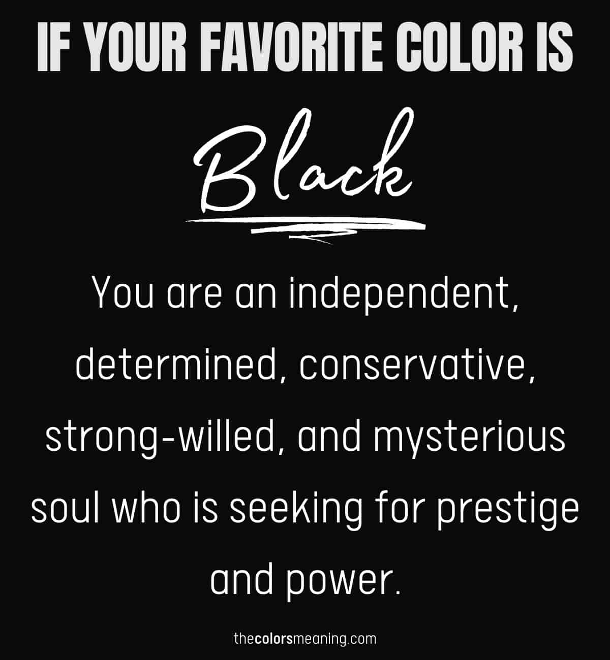 my favorite color is black essay