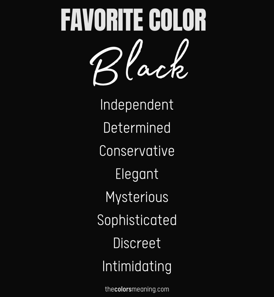 Favorite color black personality