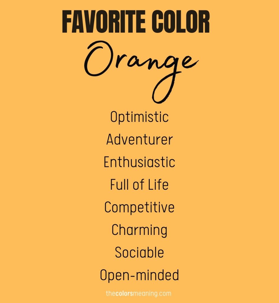 Favorite color orange personality