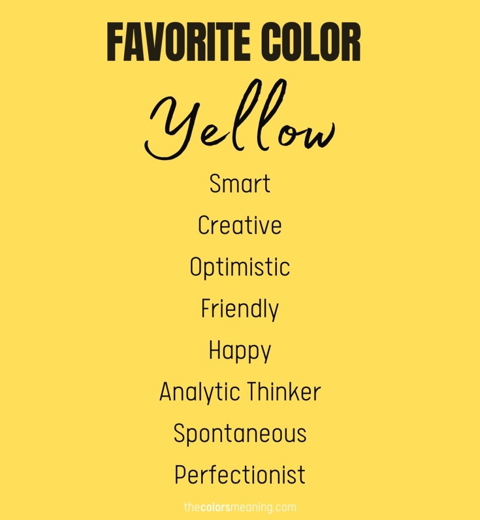 Favorite color yellow personality
