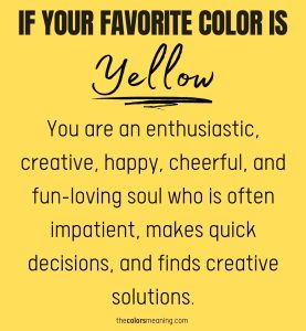 Favorite Color Yellow: What Does It Say About Your Character