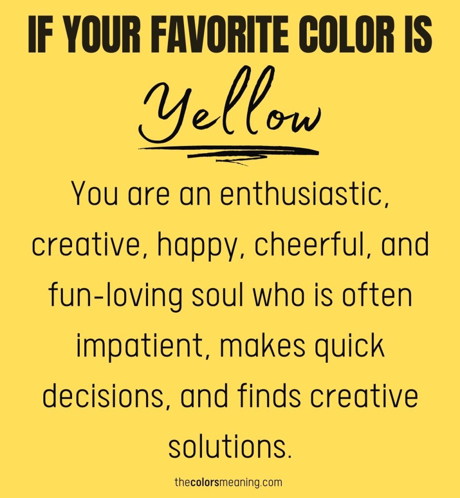 Favorite color yellow