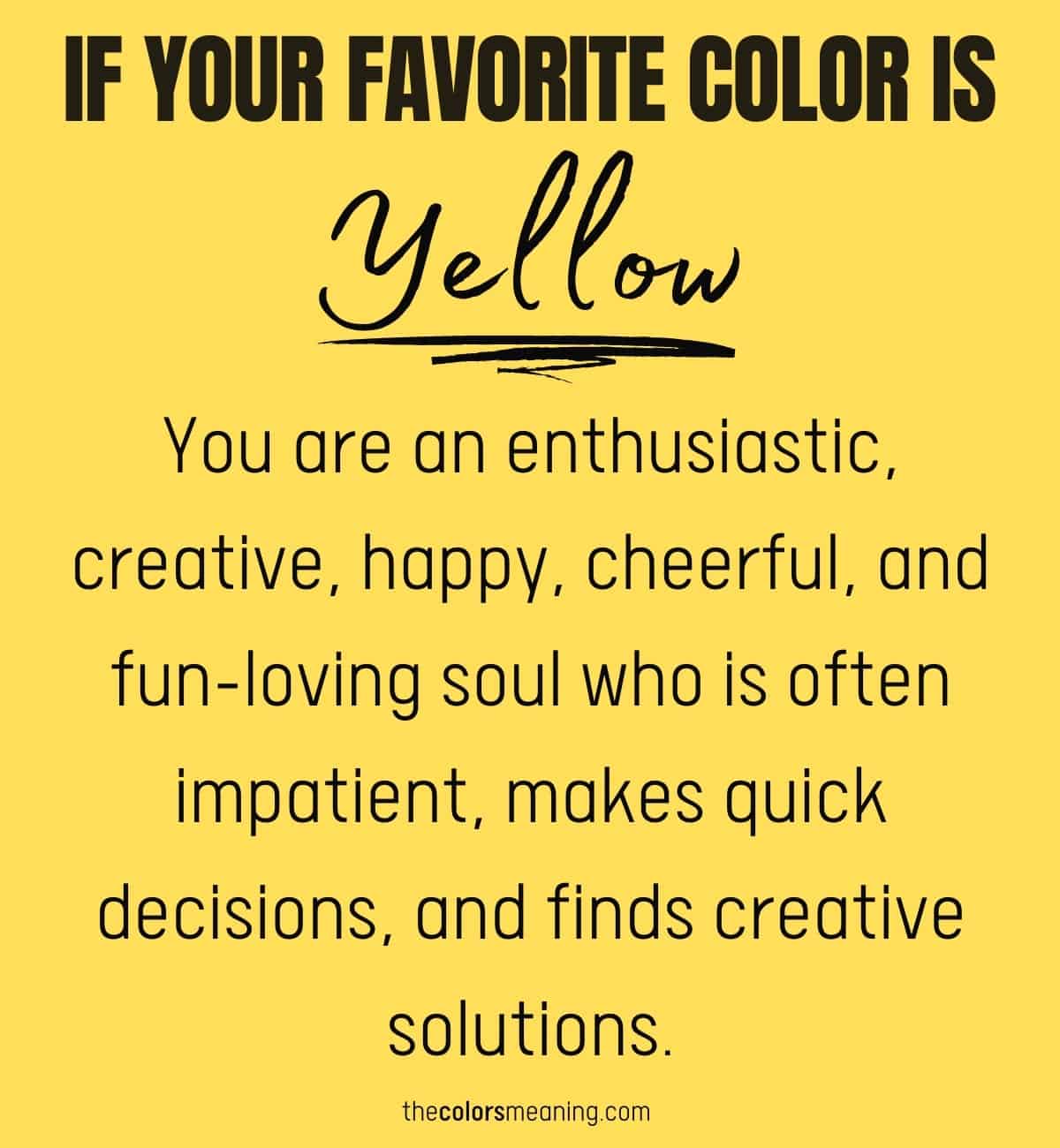 Favorite Color Yellow What Does It Say About Your Character