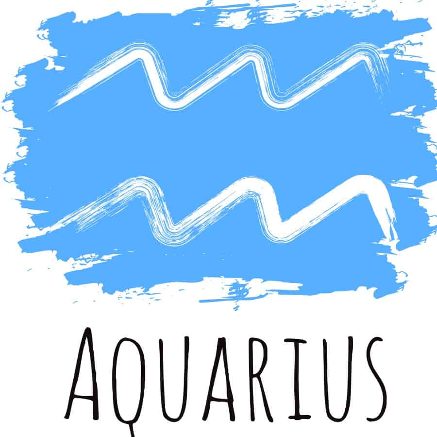 Aquarius color blue symbol