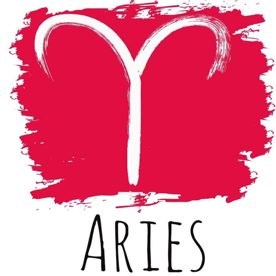 Aries color red symbol