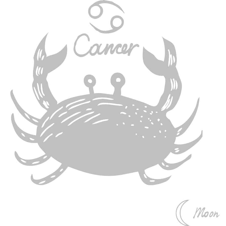 Cancer color silver sign