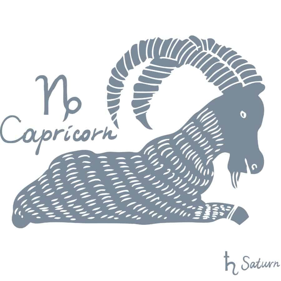 Capricorn color charcoal gray sign