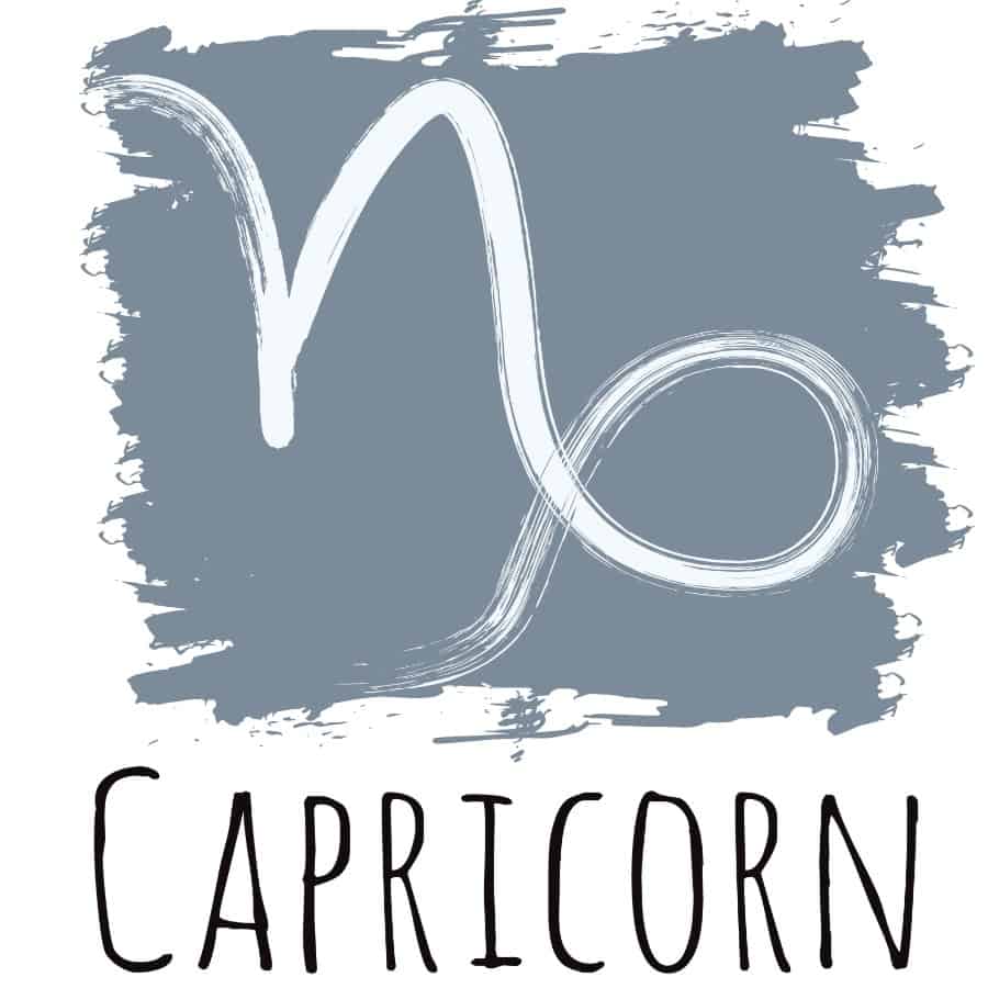 Capricorn color charcoal gray symbol