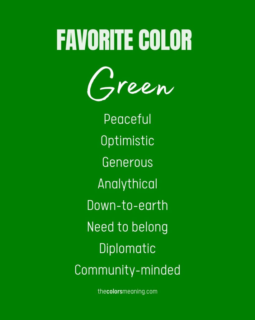 my favorite color is green essay