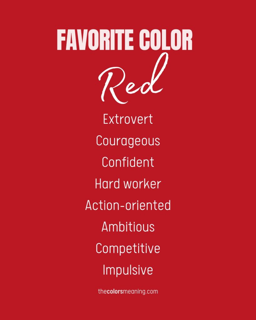 Favorite color red personality