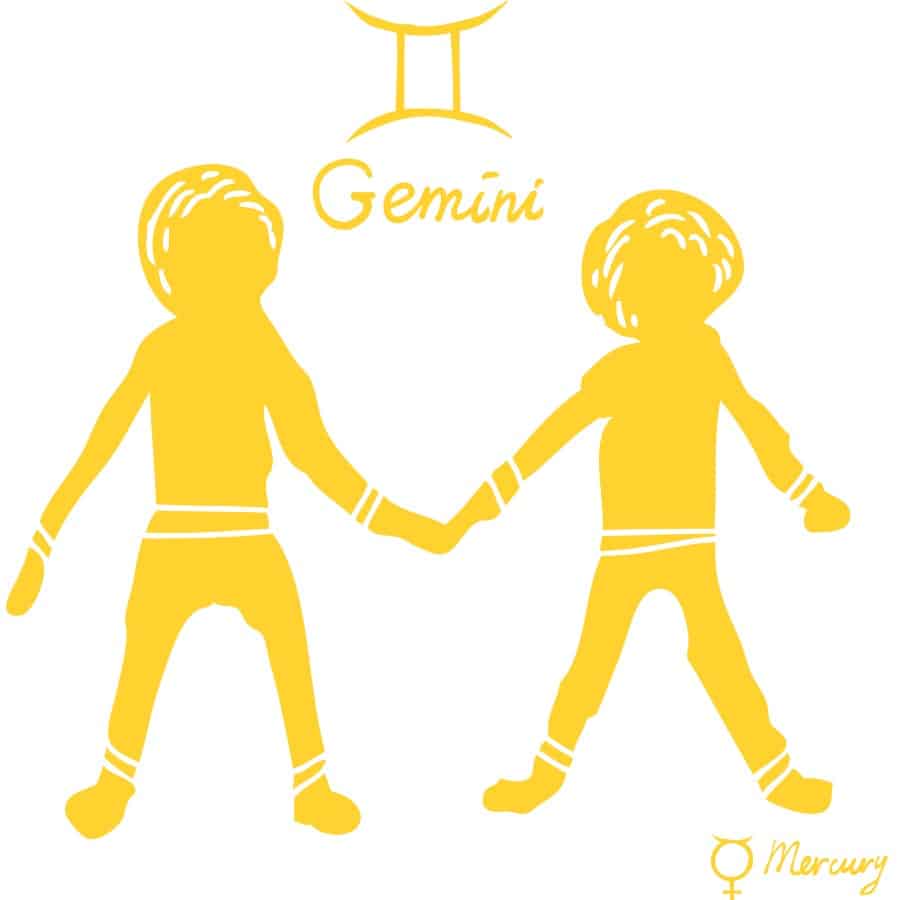 Gemini color yellow sign