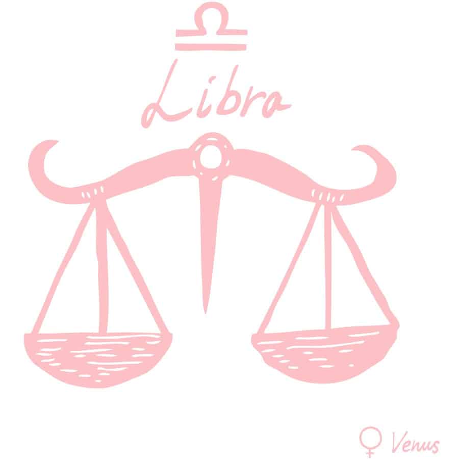 Libra color pink sign