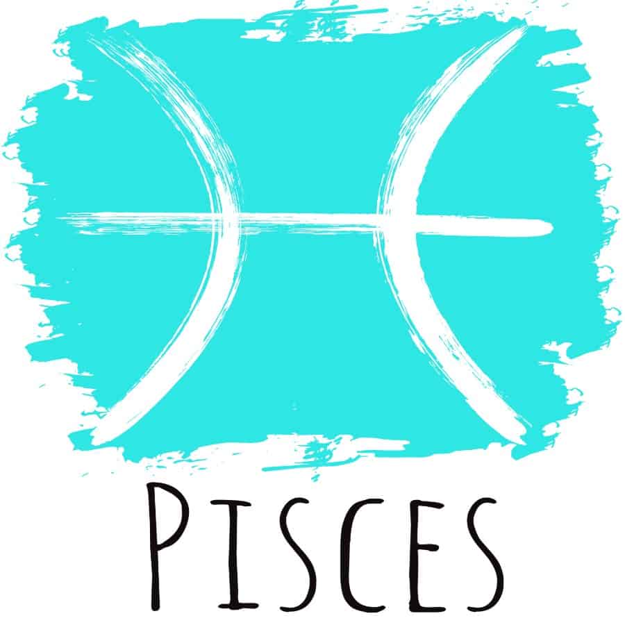 Pisces color aquamarine symbol