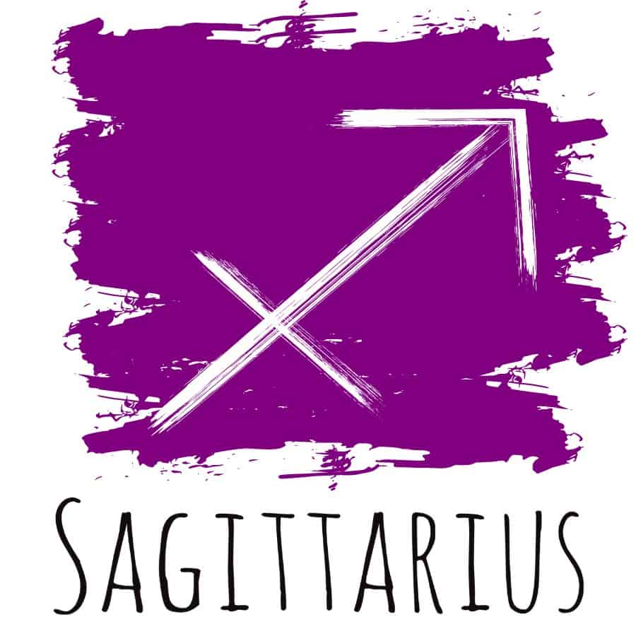 Sagittarius color purple symbol