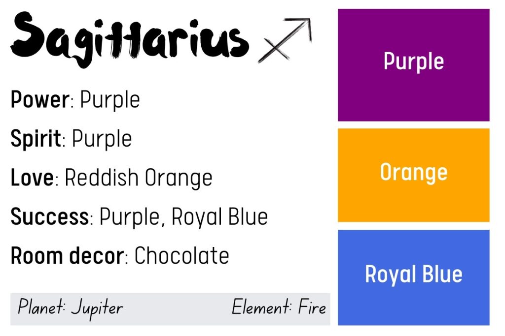 Sagittarius colors