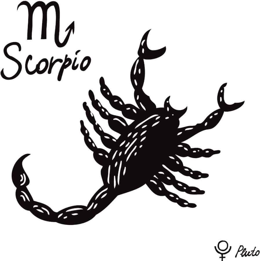 Scorpio color black sign