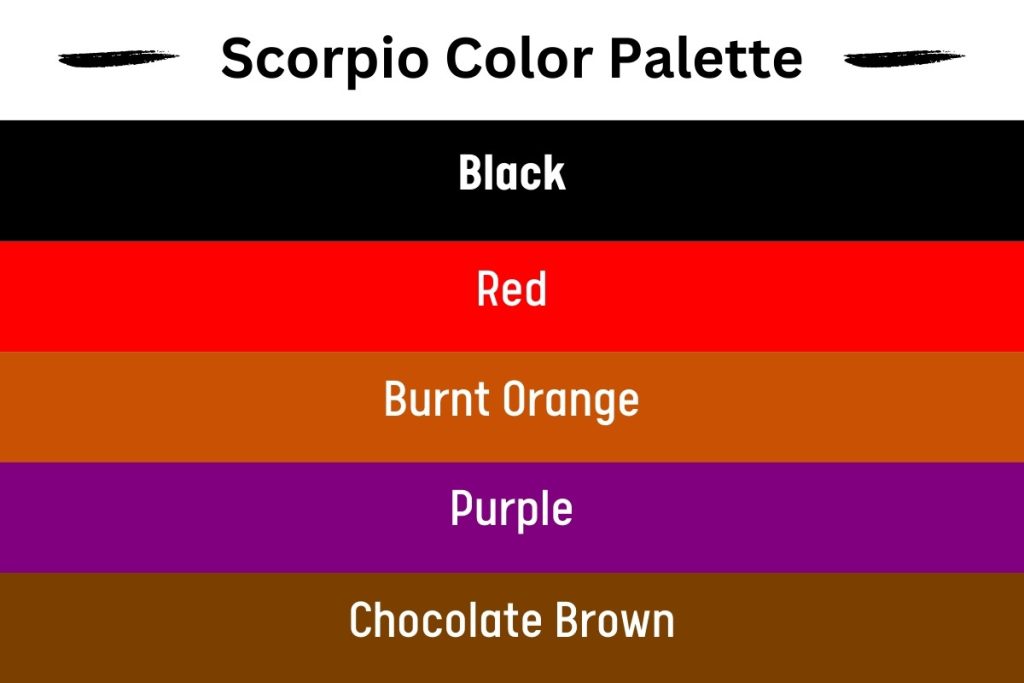 Scorpio Color Palette and Meanings (+ Colors to Avoid)