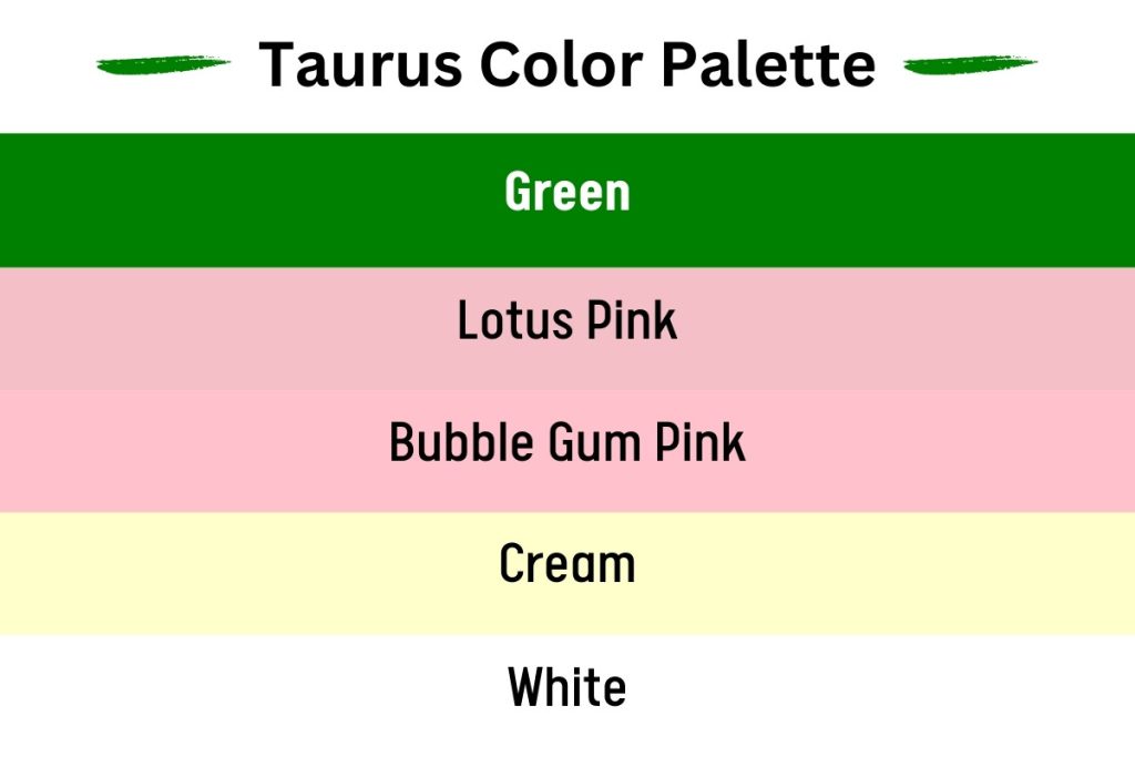 Taurus color palette