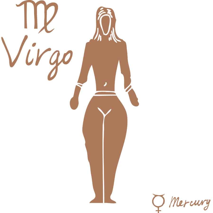 Virgo color brown sign