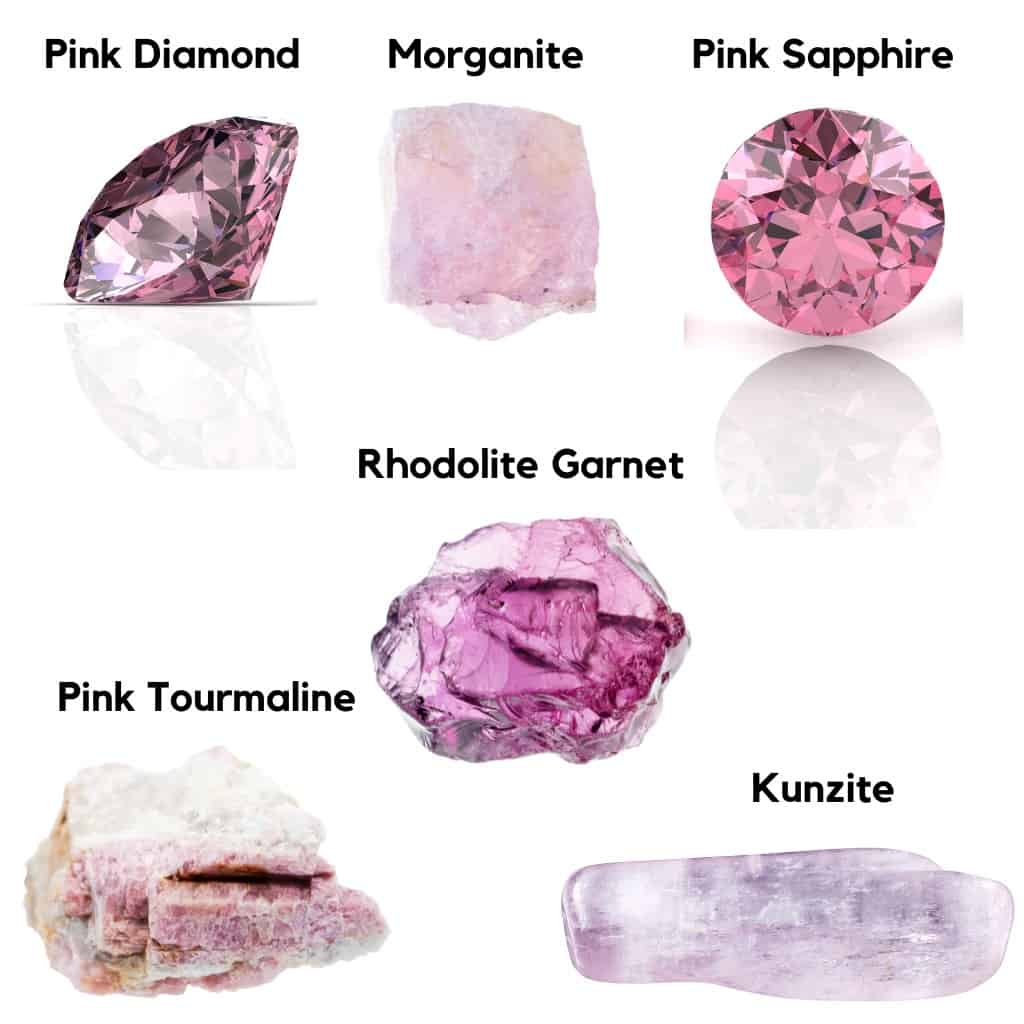 Pink gemstones