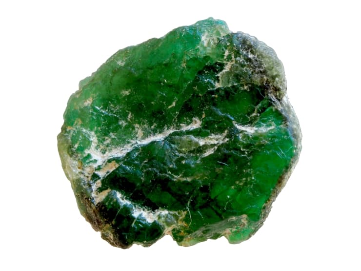 Green emerald gemstone