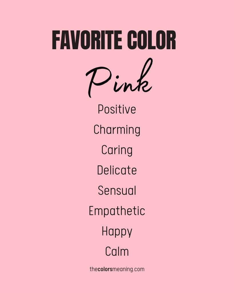 Favorite color pink personality