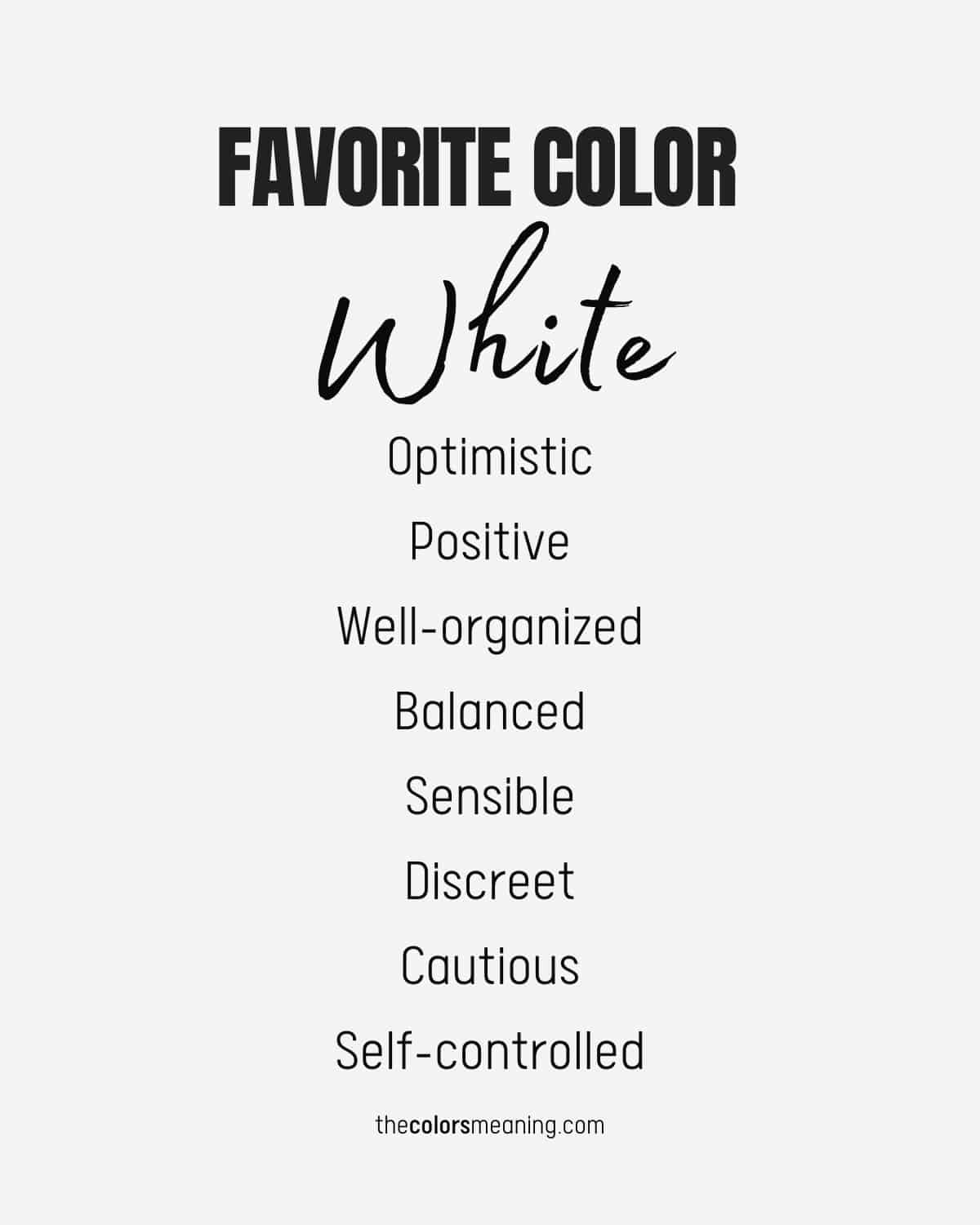 my favorite color white essay