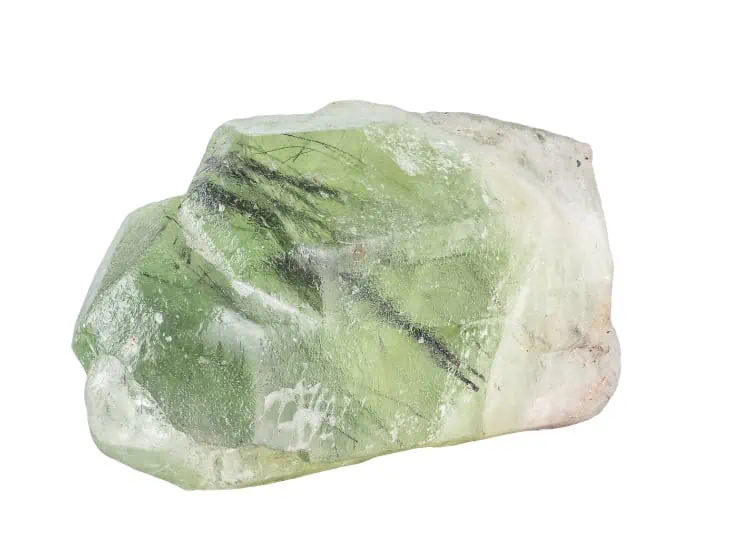 Green peridot stone