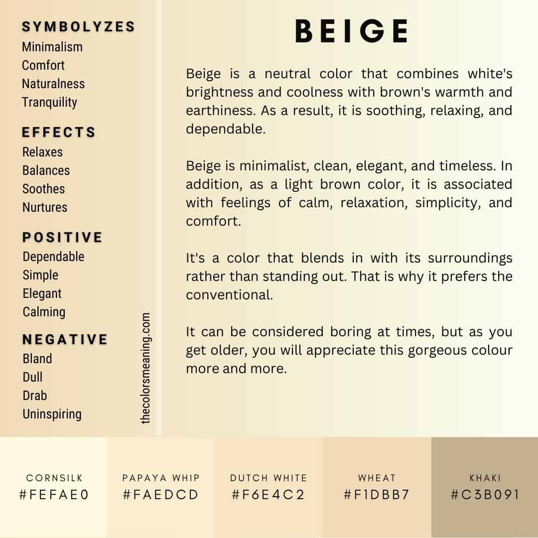 Meaning Of The Color Beige And Its Symbolism