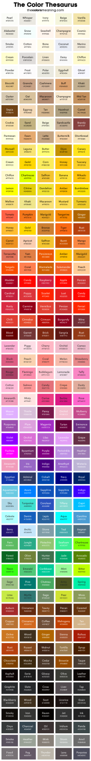 556 Unique Color Names (+ Colorful Name Infographic)