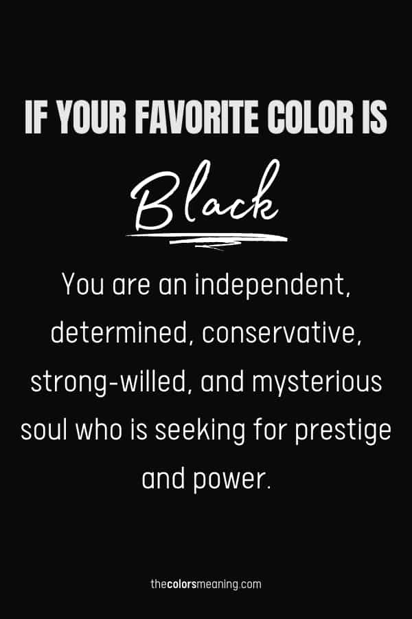 favorite color black