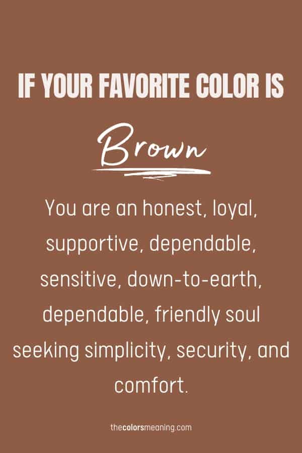 favorite color brown