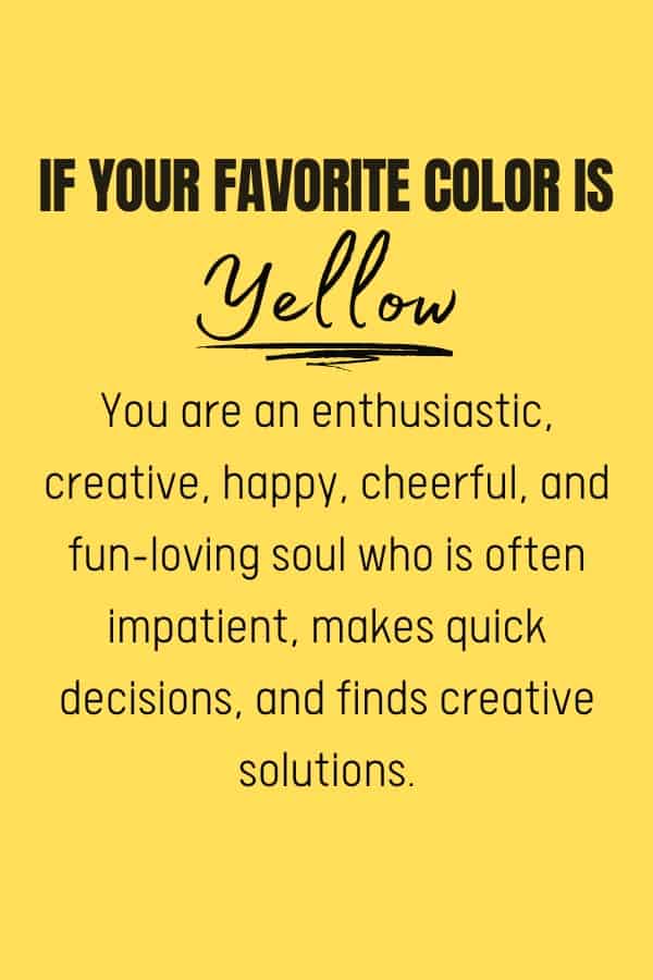 favorite color yellow