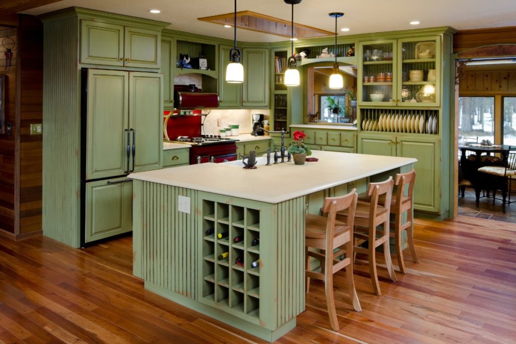 lime green modern kitchen