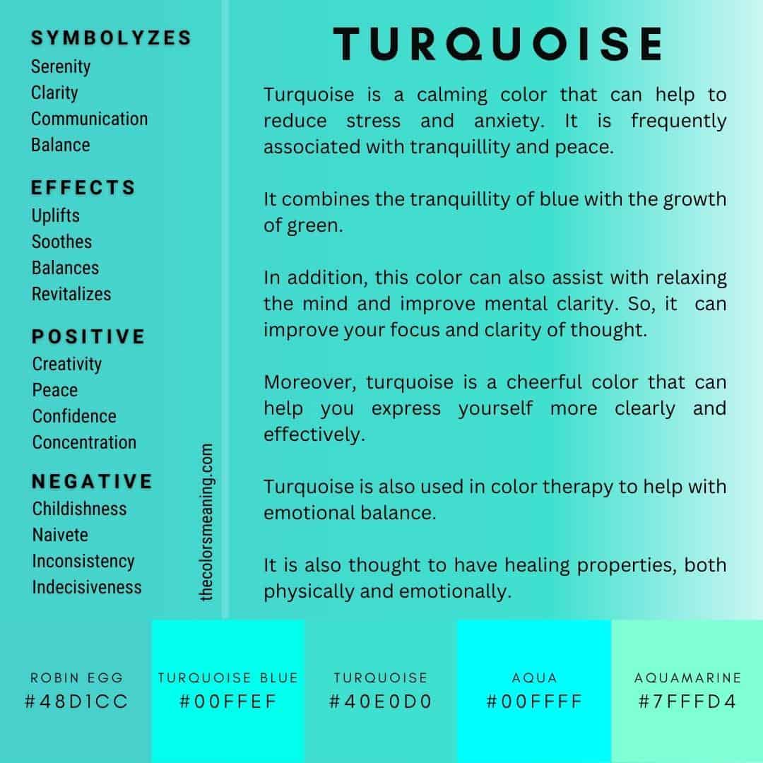 The Meaning Of The Color Turquoise And Its Symbolism