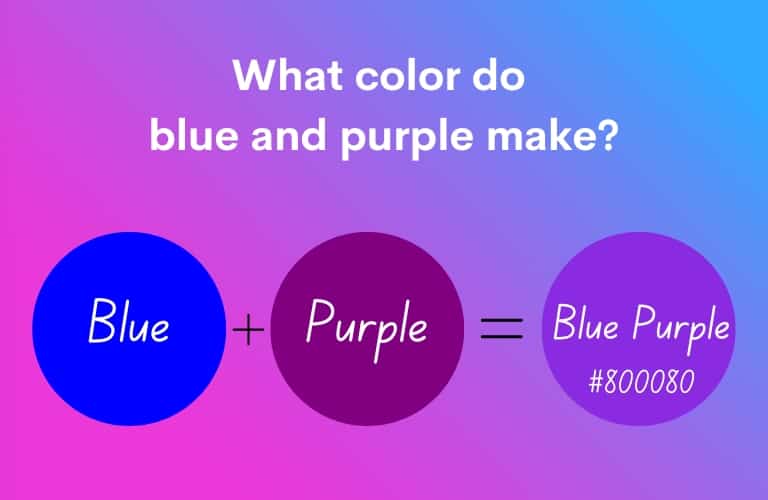 what color do blue and purple make when mixed