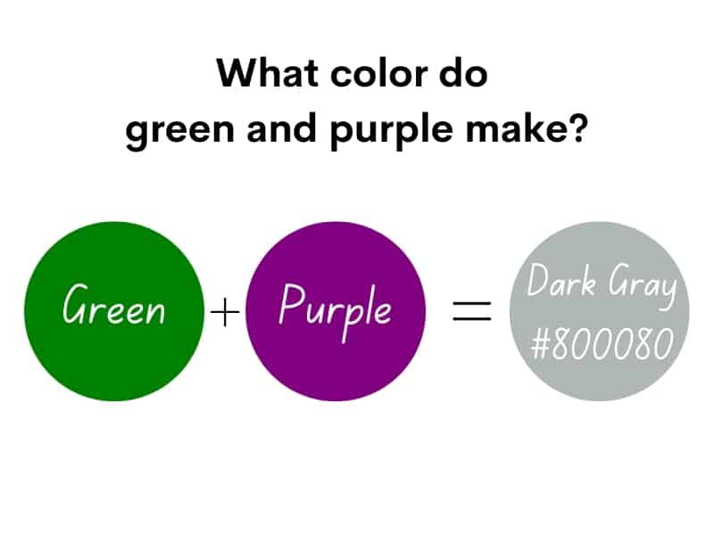 what color does purple and green make