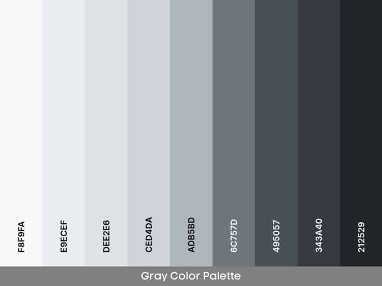 160 Shades Of Gray With Names, Hex, RGB, CMYK Codes, 60 OFF