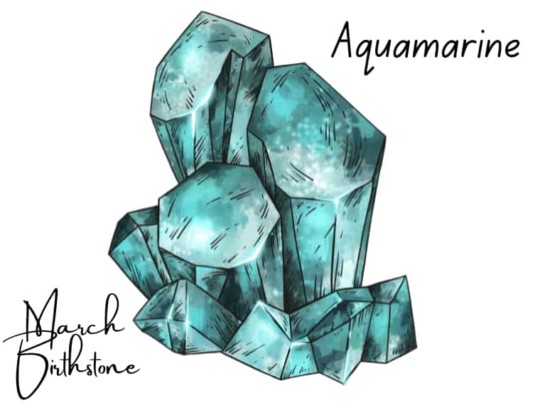 Aquamarine, the March birthstone color
