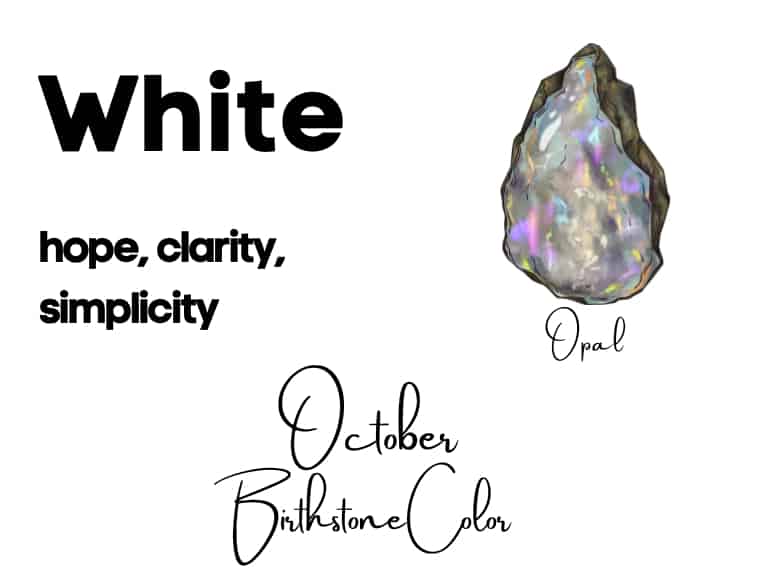 Opal birthstone color